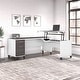 preview thumbnail 8 of 67, Bush Somerset 72W 3 Position Sit to Stand L Shaped Desk in Ash Gray Storm Gray/White