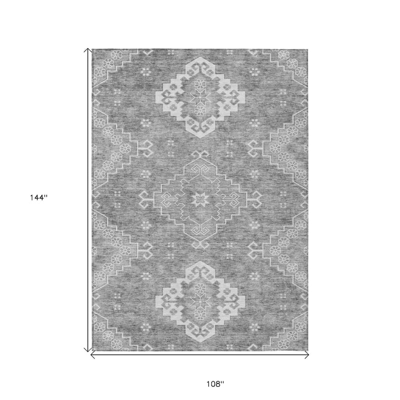 HomeRoots Medallion Traditional Rectangle Outdoor Rug