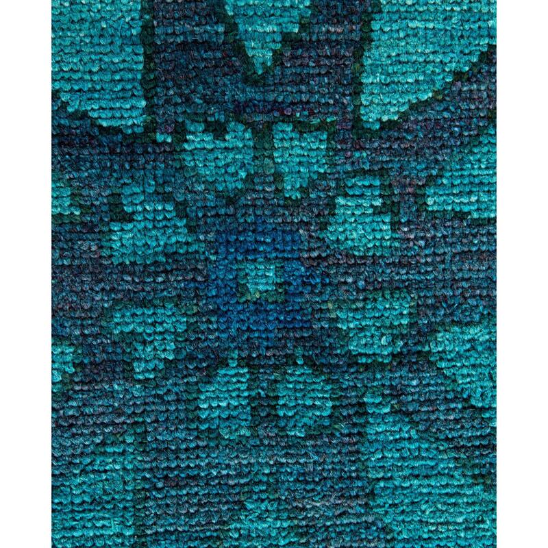 Overdyed One-of-a-Kind Hand-Knotted Area Rug - Green - 8' 3" x 9' 8"