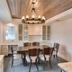 preview thumbnail 10 of 24, Rustic 6 Light Wagon Wheel Chandelier with Seeded Glass Shade