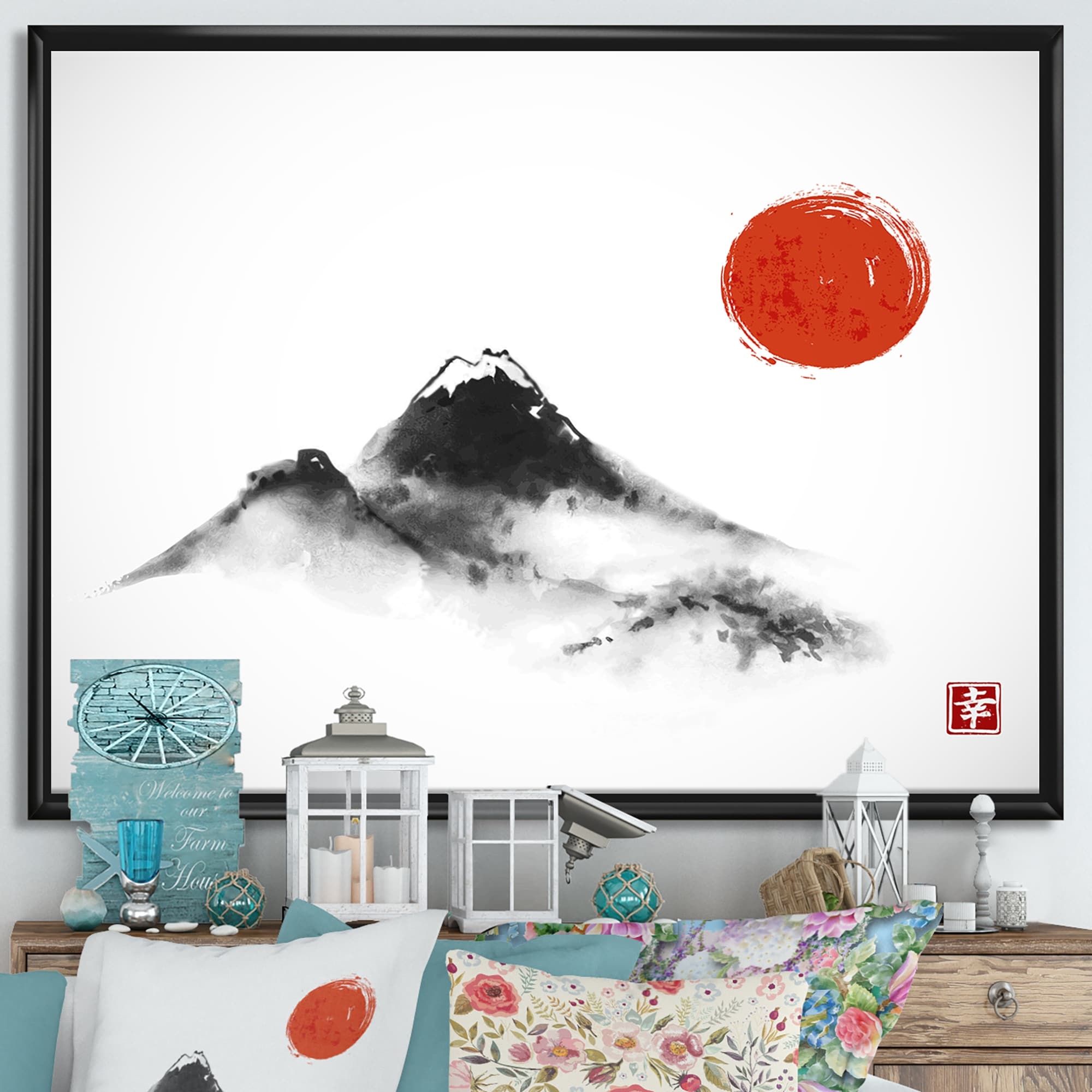 Traditional Japanese Art HD Framed Canvas Wall Art Picture Print