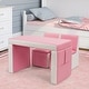 preview thumbnail 2 of 8, Gymax Multi-functional Kids Sofa Table Chair Set 2 Seat Couch