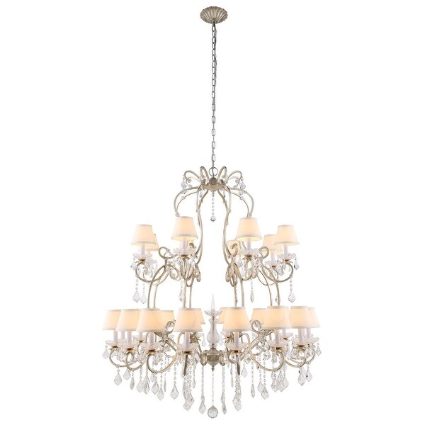 Diana 24 light VintageSilver Leaf Chandelier Clear Royal Cut Crystal - One  Size - Bed Bath & Beyond - 32603394