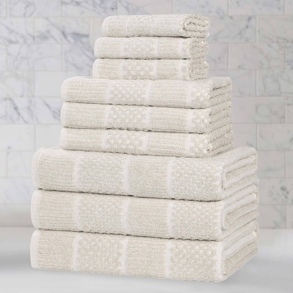 Superior Naples Viscose Cotton Blend 9 Piece Towel Set