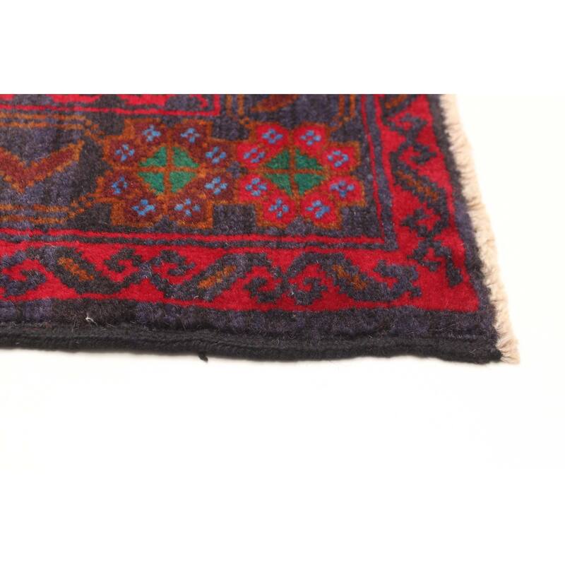 ECARPETGALLERY Hand-knotted Teimani Navy Wool Rug - 3'7 x 6'3