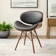 preview thumbnail 35 of 62, Corvus Madonna Mid-century Walnut and Black Accent Chair Black-Walnut Finish-1 Chair