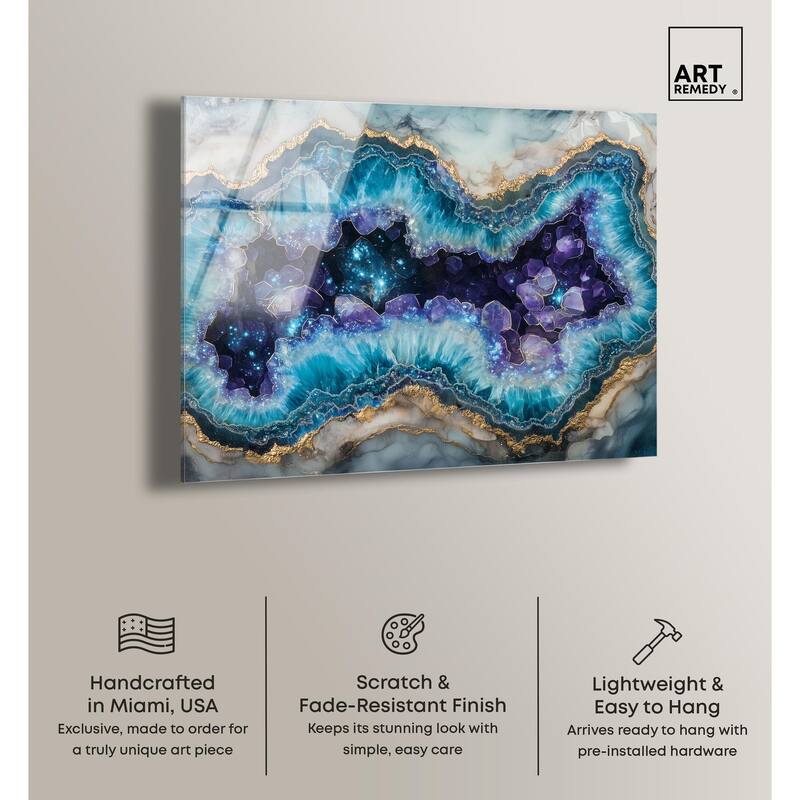 Stellar Shard Core Acrylic by Art Remedy, Ready to Hang
