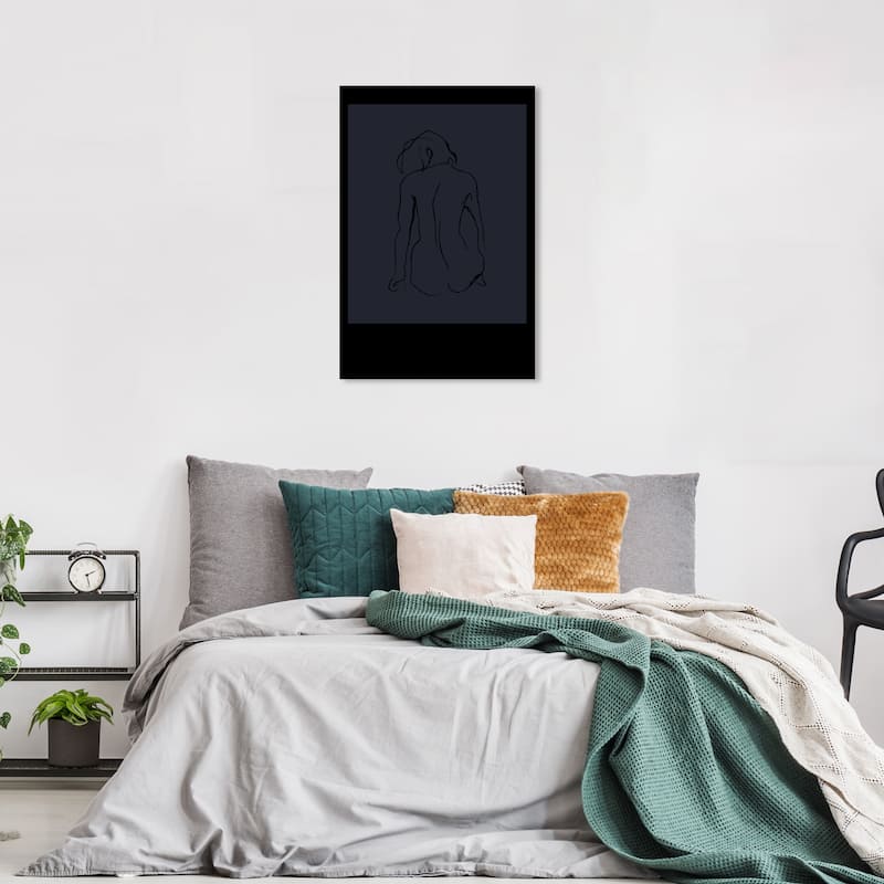 Wynwood Studio Canvas People and Portraits Simplicity Body Drawing Black and Tan Modern & Contemporary Wall Art Canvas Print - 24 x 36