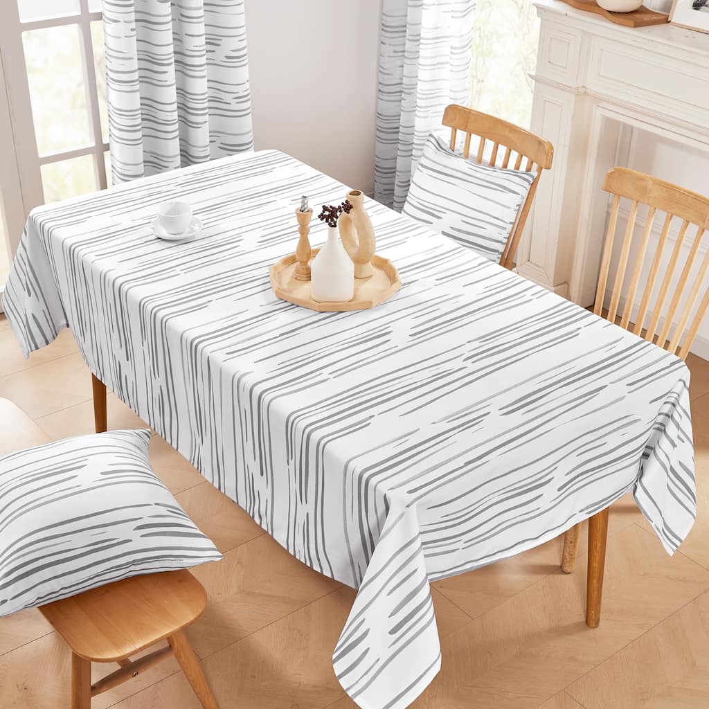 Deconovo Calm Water Water Resistant Tablecloth for Dining Table 60x84in