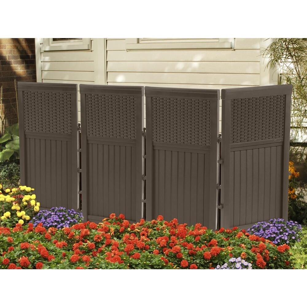 Shop Suncast Fsw4423 Resin Wicker Outdoor Screen Enclosure Java