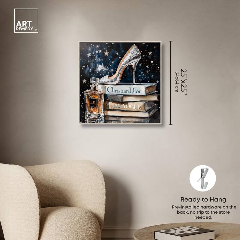 Sparkling Stars Heel Canvas by Art Remedy