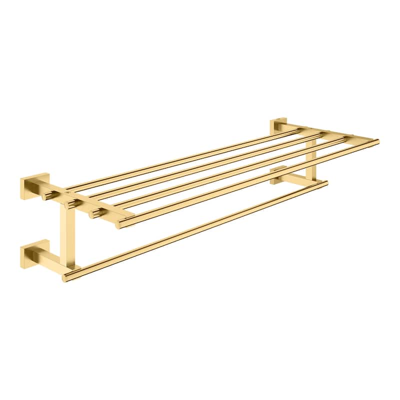 Grohe Essentials Cube 22" Towel Rack with Integrated Towel Bar - Brushed Cool Sunrise