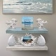 preview thumbnail 9 of 14, Floating Shelf, Hanging Wall Shelves Decoration Extra Long 24 Inch Blue White