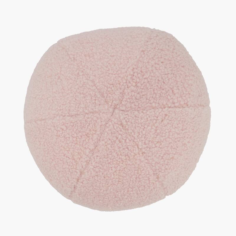Fluffy Fun Faux Fur Ball Poly Filled Throw Pillow