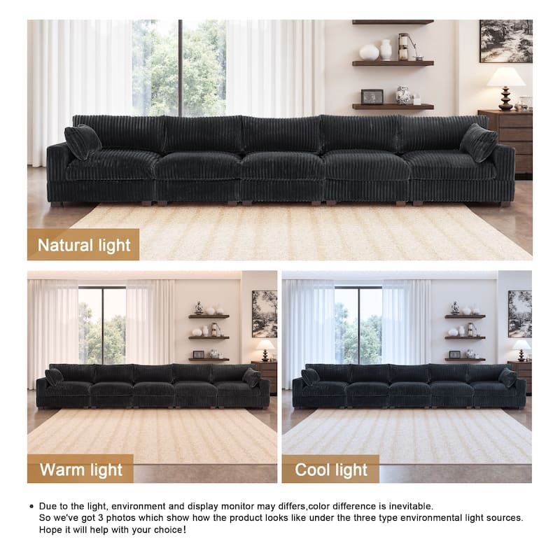 U-shaped Modular Sectional Set Upholstered Sofa Couch