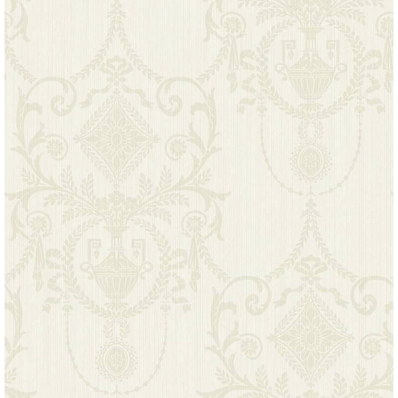Seabrook Designs Chantilly Chandelier Unpasted Wallpaper