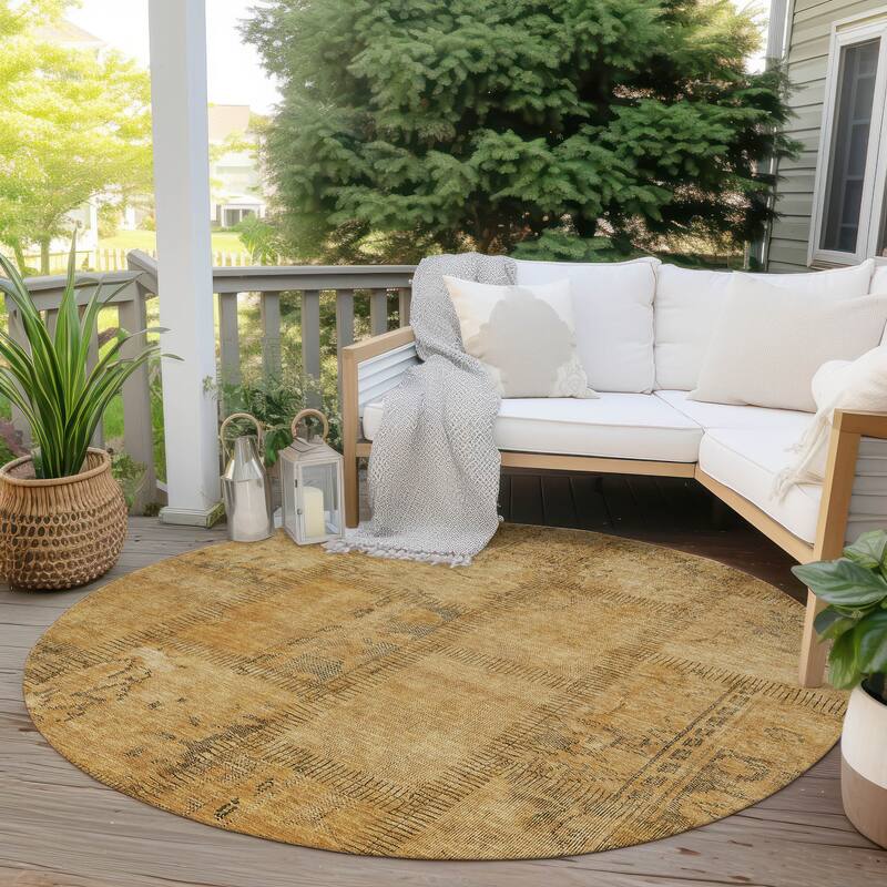 Machine Washable Indoor/ Outdoor Chantille Boho Traditional Rug