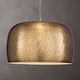 preview thumbnail 2 of 6, Uttermost Lemont Hammered Brass 1 Light Pendant - N/A