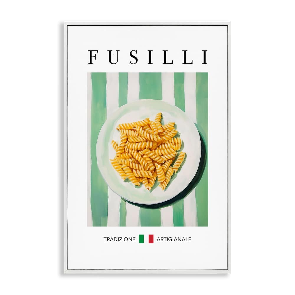 Stupell Traditional Fusilli Pasta Framed Giclee Art Design By Andreas Magnusson