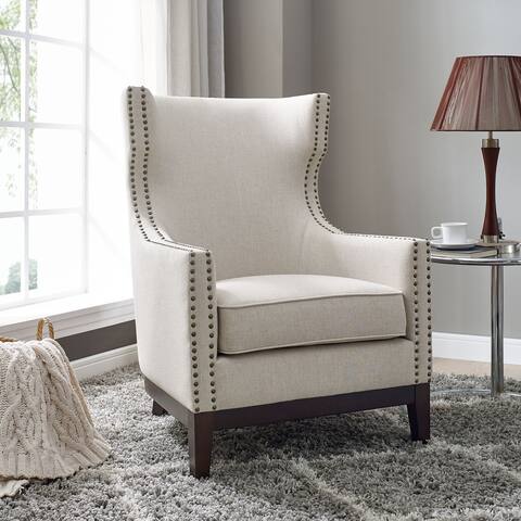 Copper Grove Railey Fabric Upholstered Modern Wingback Accent Chair