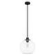 preview thumbnail 3 of 13, Hunter Xidane 1 Light Clear Glass Pendant or Semi-Flush Light - Kitchen Island, Dining Room, Entry - Glam, Contemporary