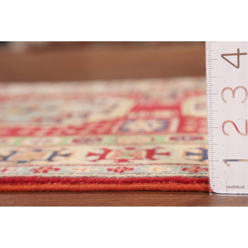 Kazak Oriental Accent Rug Handmade Foyer Wool Carpet - 2'8" x 4'1"