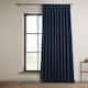 Exclusive Fabrics Faux Linen Extra Wide Room Darkening Curtain Panel - 100 X 84 - Nightfall Navy