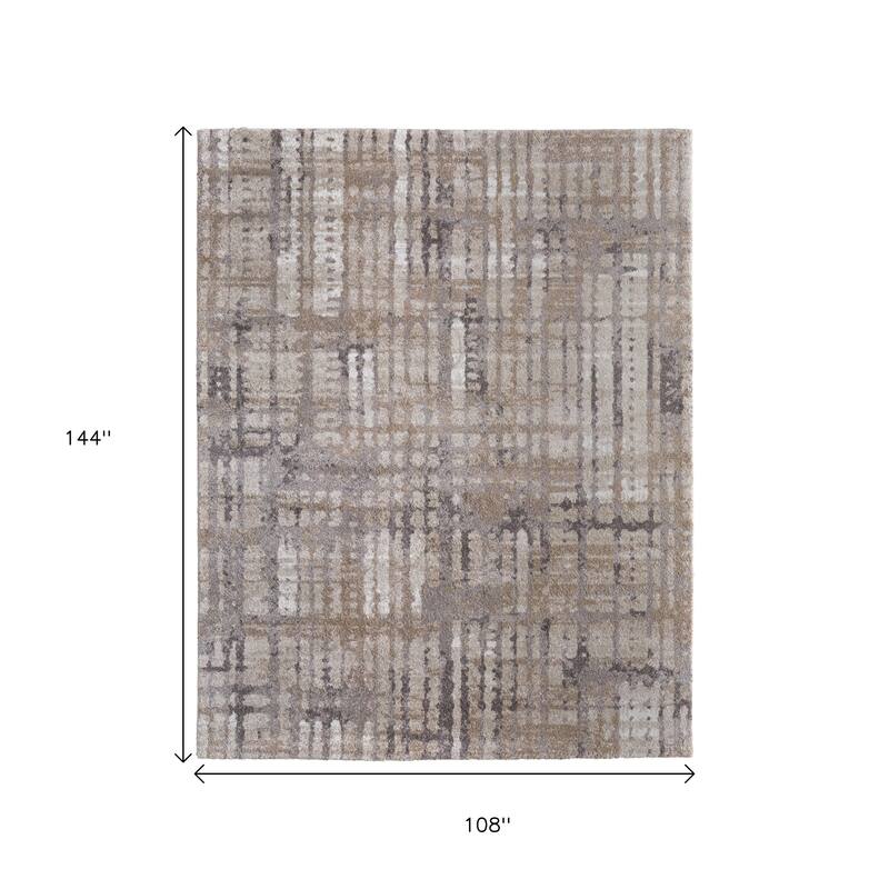 HomeRoots Abstract Industrial Rectangle Area Rug