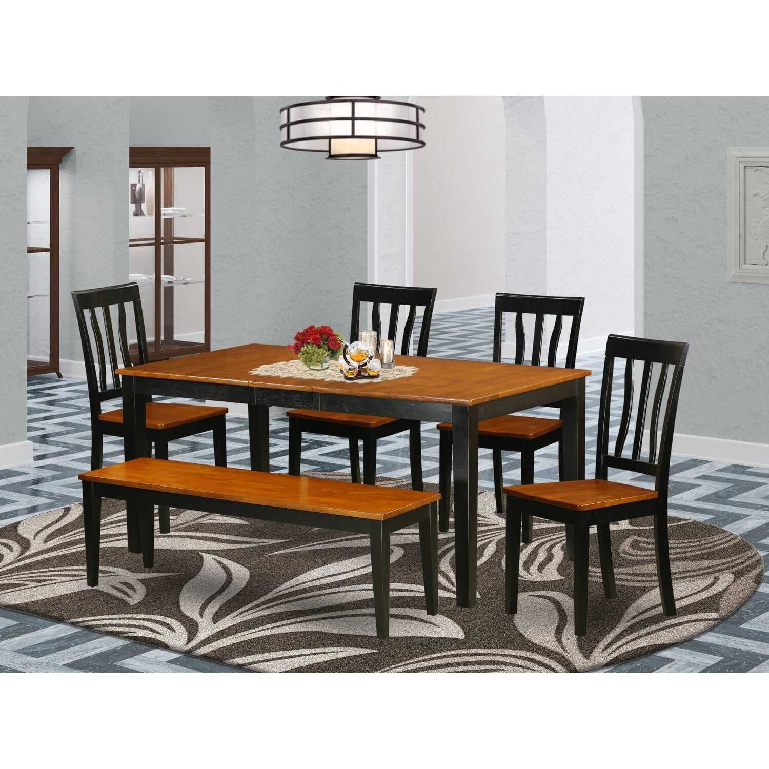 Coastal Cottage Dining Set - Table & Chairs for Home Kitchen Decor