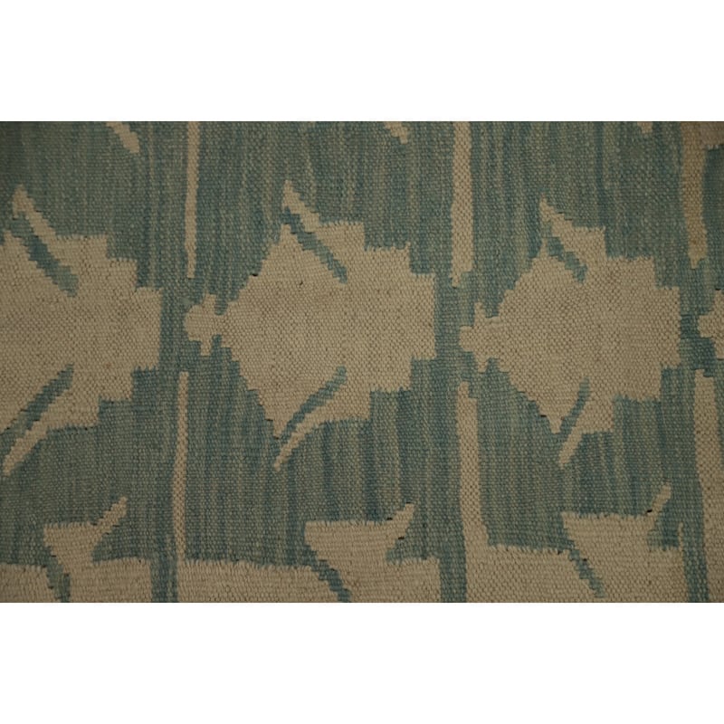 Hand Woven Oriental 100% Wool Carpet Southwestern Tribal Green Kilim Area Rug - 5' 7'' X 3' 9''