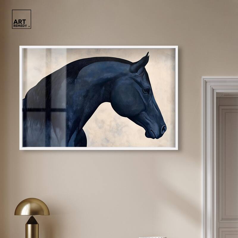 Blue Horse II Shadowbox by Art Remedy