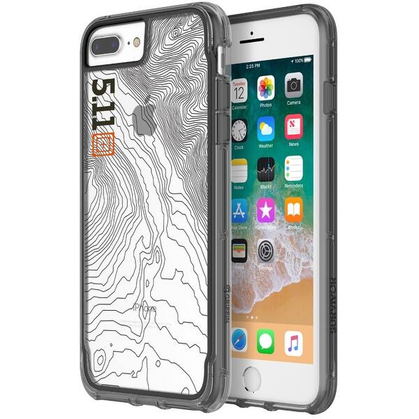 Shop Griffin Survivor 5 11 Tactical Edition Protective Case For Iphone 8 Plus 7 Plus Clear Black Gray Gray Overstock 26278974