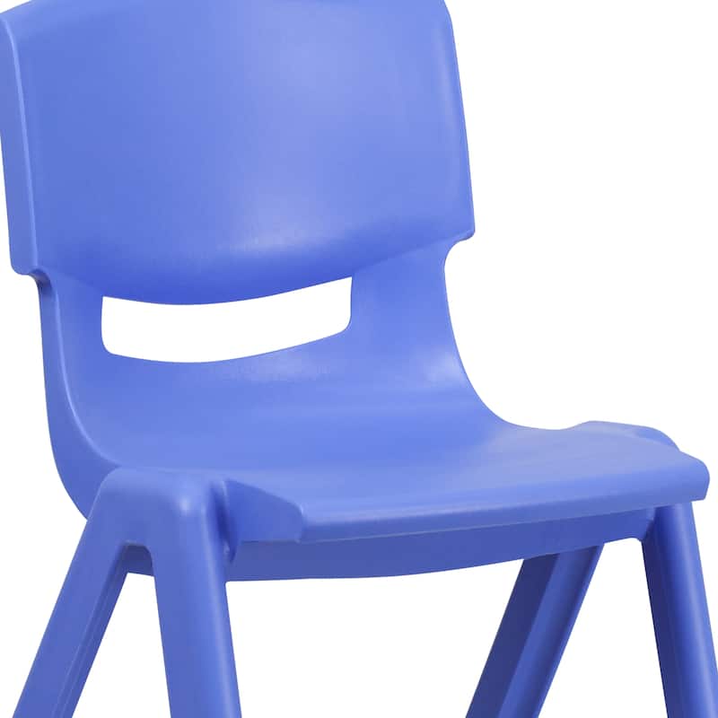 4 Pack Plastic Stack School Chair with 15.5"H Seat, 3rd-7th School Chair