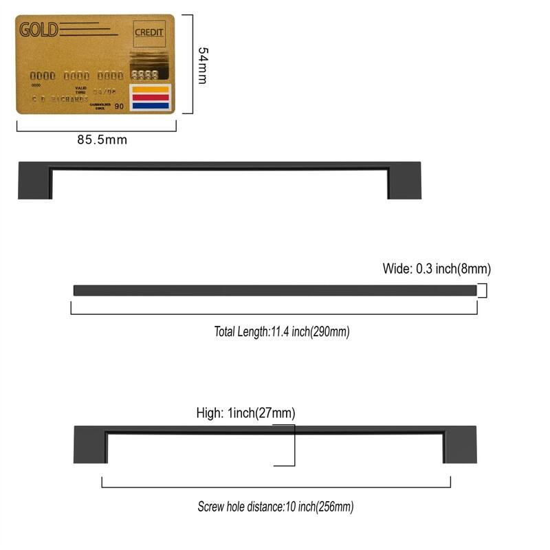 10 Pack Cabinet Pulls - 11.4"L x 0.4"W