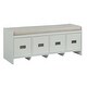 preview thumbnail 1 of 4, Donner White Armless Bench with Storage