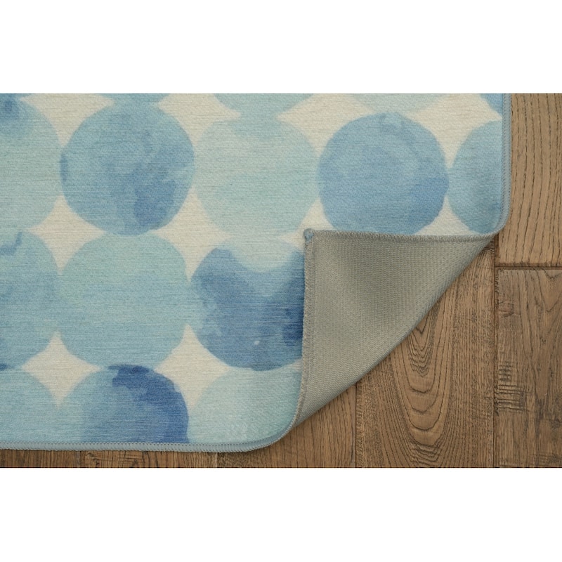 Indoor/Outdoor Water Resistant Myers Ivory & Black Washable Area Rug Washable Area Rug - 2' x 3'