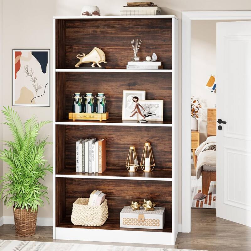 Bookcase, Open Display Storage Shelf, Organizer Cabinet Bookshelf Accent Shelving for Living Room, Home Office, Library, Bedroom