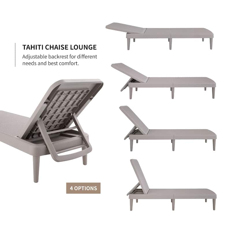 Mahina Resin Outdoor Chaise Lounge Chair by Havenside Home
