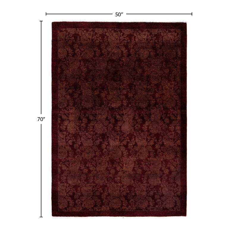 Overdyed One-of-a-Kind Hand-Knotted Area Rug - Gold - 4' 2" x 5' 10"