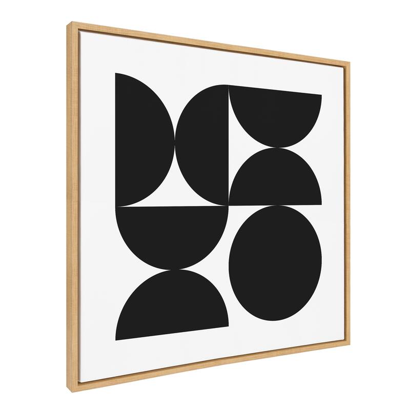 Kate and Laurel Bold Black White Frame Canvas by Creative Bunch Studio