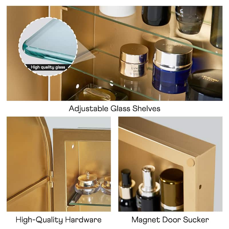 Set of 2 Recessed Medicine Cabinet