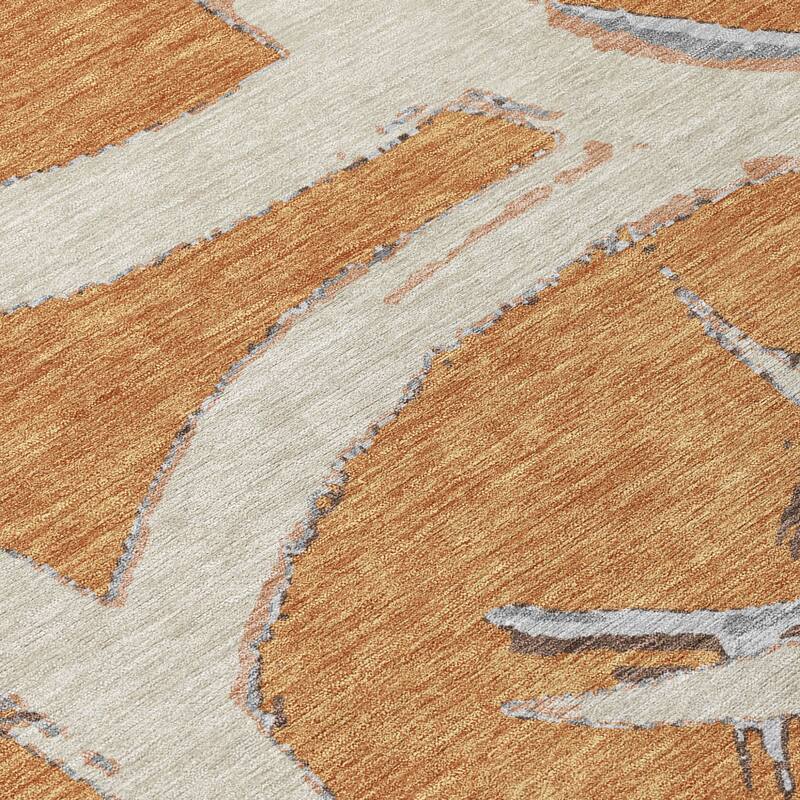 HomeRoots Abstract Transitional Rectangle Outdoor Rug