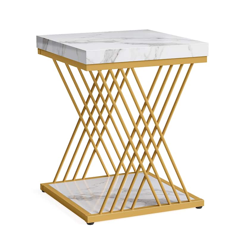 Square End Table,Mid-century Modern Bed Side Tables, Accent Table Living Room
