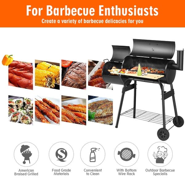Shop Costway Outdoor Bbq Grill Charcoal Barbecue Pit Patio
