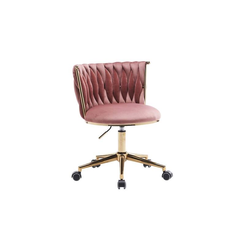 Modern/Luxury Upholstered Adjustable Swivel Office Chair with Wheels