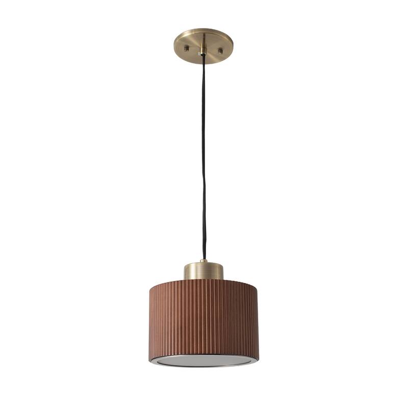 NOVA of California Tambo Pendant Light Dark Walnut Wood Finish