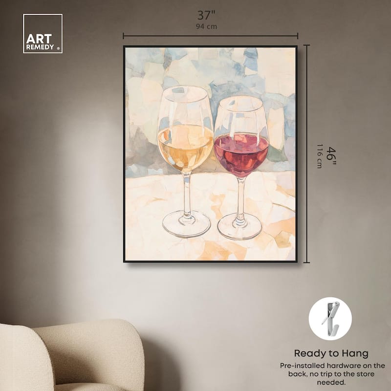 Wine Duo Canvas by Art Remedy