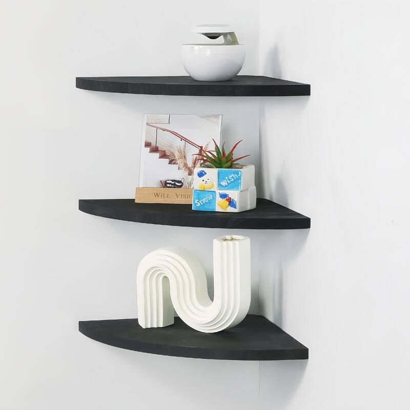 Corner Wall Shelves - 10"D x 10"W x 0.7"H