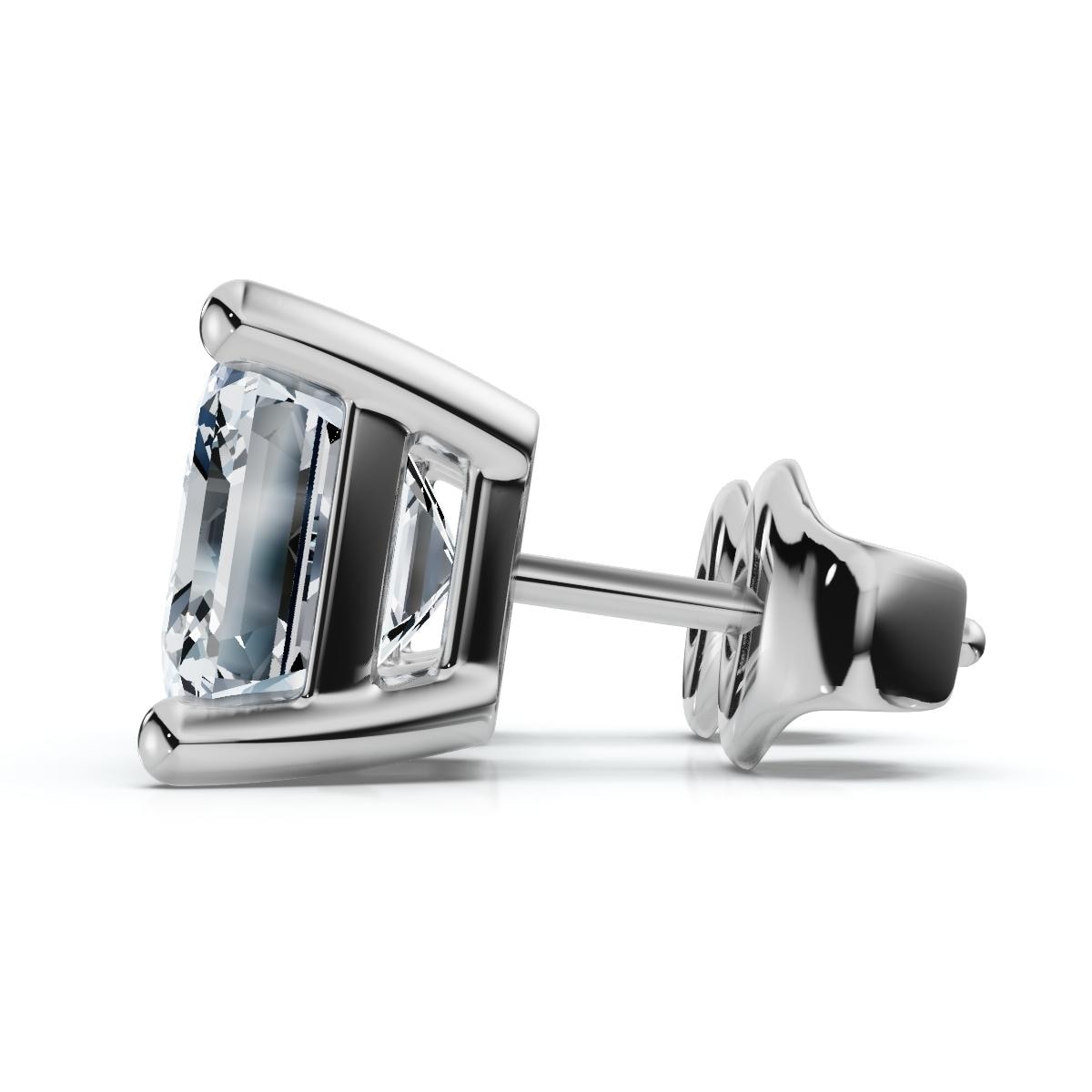Bliss Diamond 2.04Ct Asscher Cut Diamond Studs White Gold Bliss Diamond 2.04Ct Asscher Cut Diamond Studs White Gold