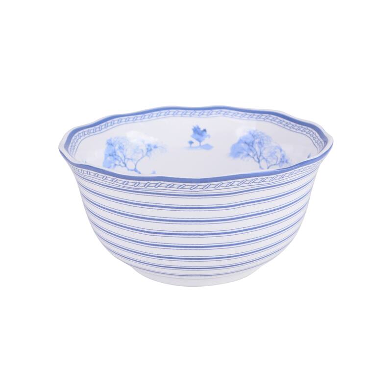 Scenic Toile Blue Porcelain 12 Pc Dinnerware Set